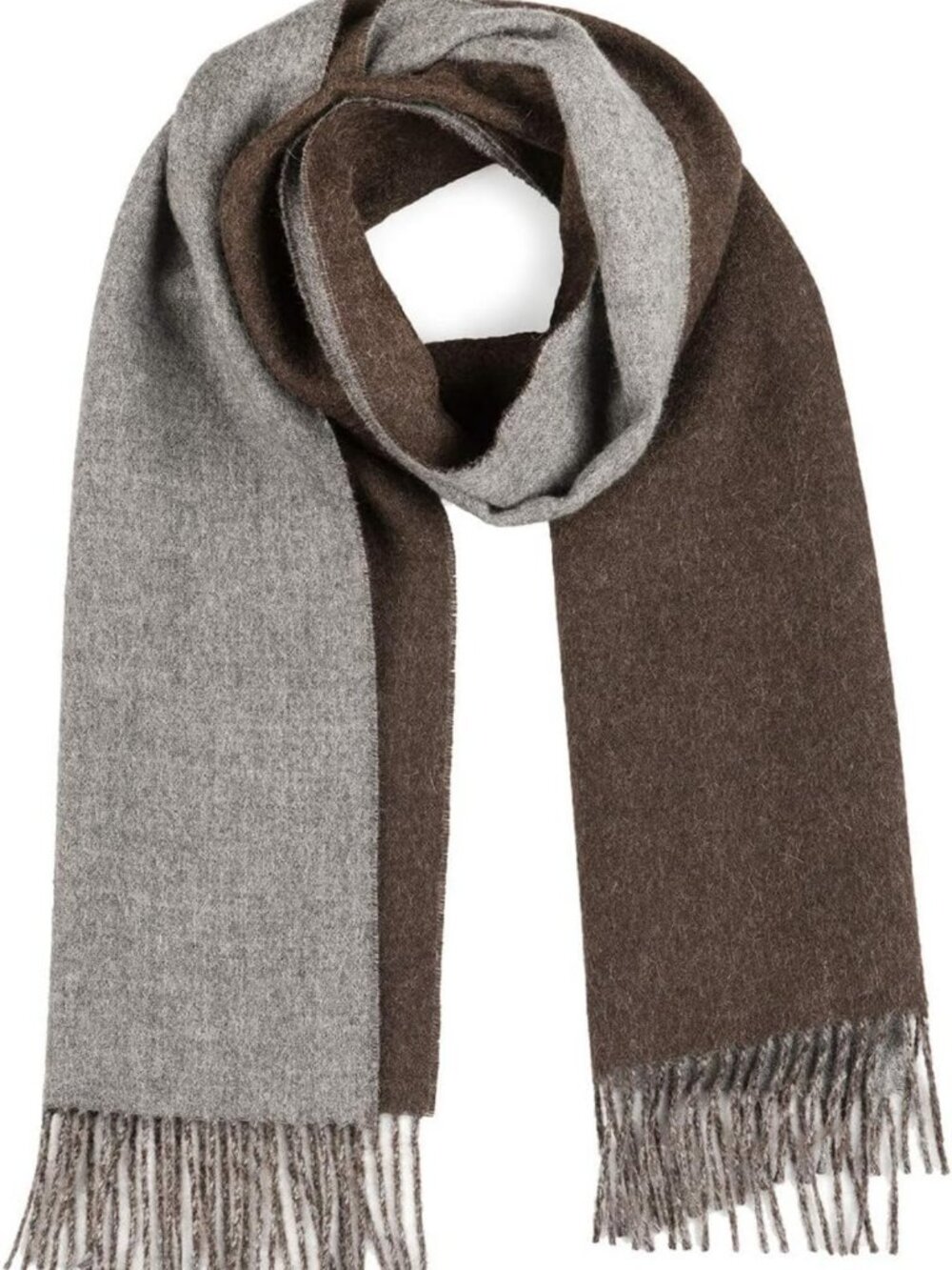 Luxurious 100% Baby Alpaca Wool Scarf - Double-Sided Reversible, Soft & Warm